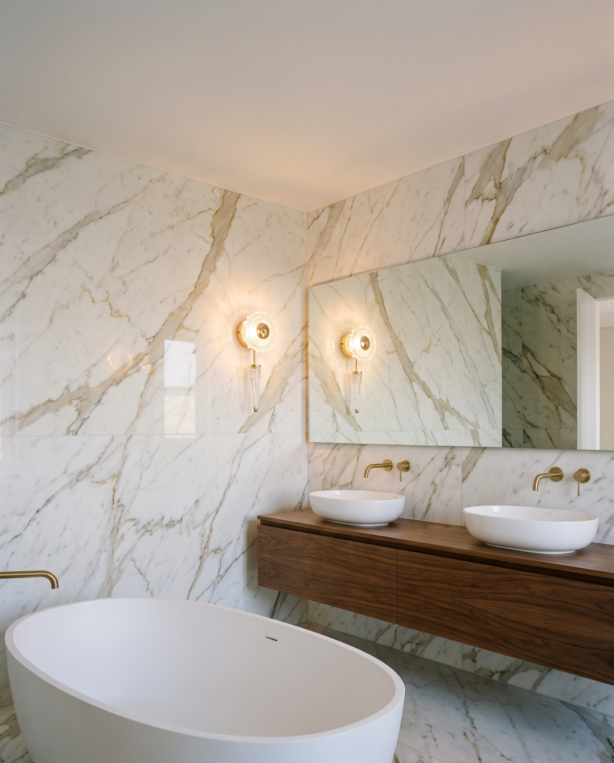 Aurex Rosette Wall Light in the room