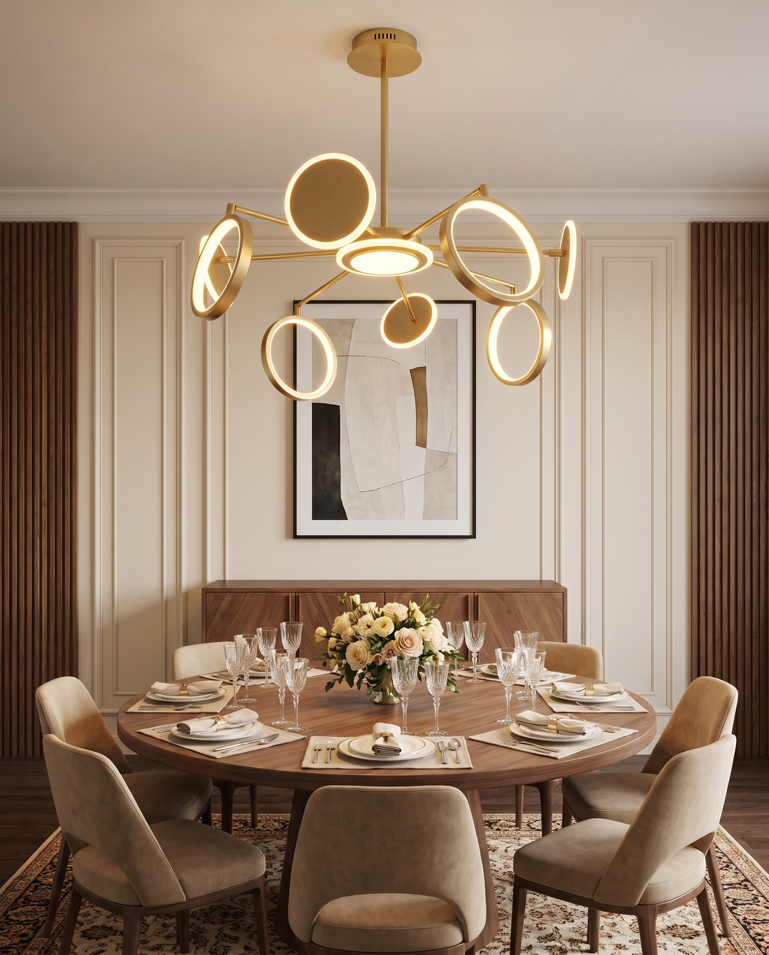 Golden Prism Chandelier – chandelier, view 2