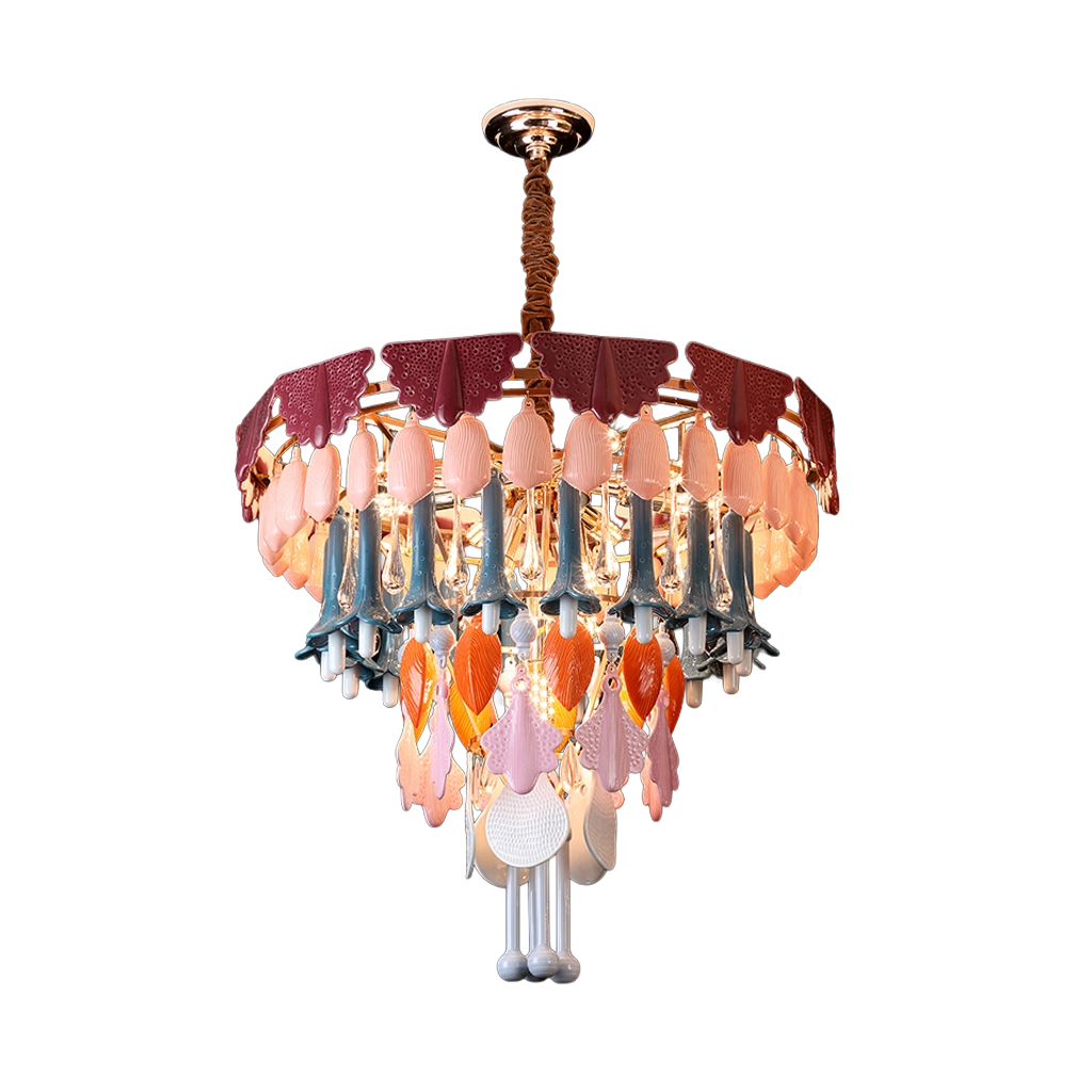 The Ceramic Blossom Chandelier (68001/700)