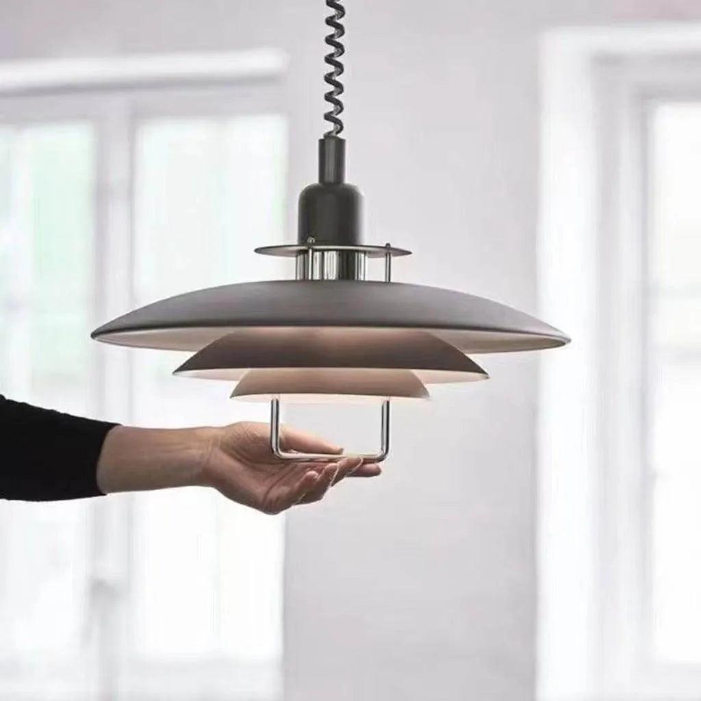 Blaze of Vogue Chrome and Amber Pendant Light (8064)