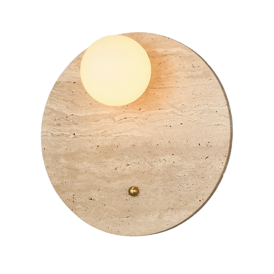 Cream Marble Crest Wall Lamp