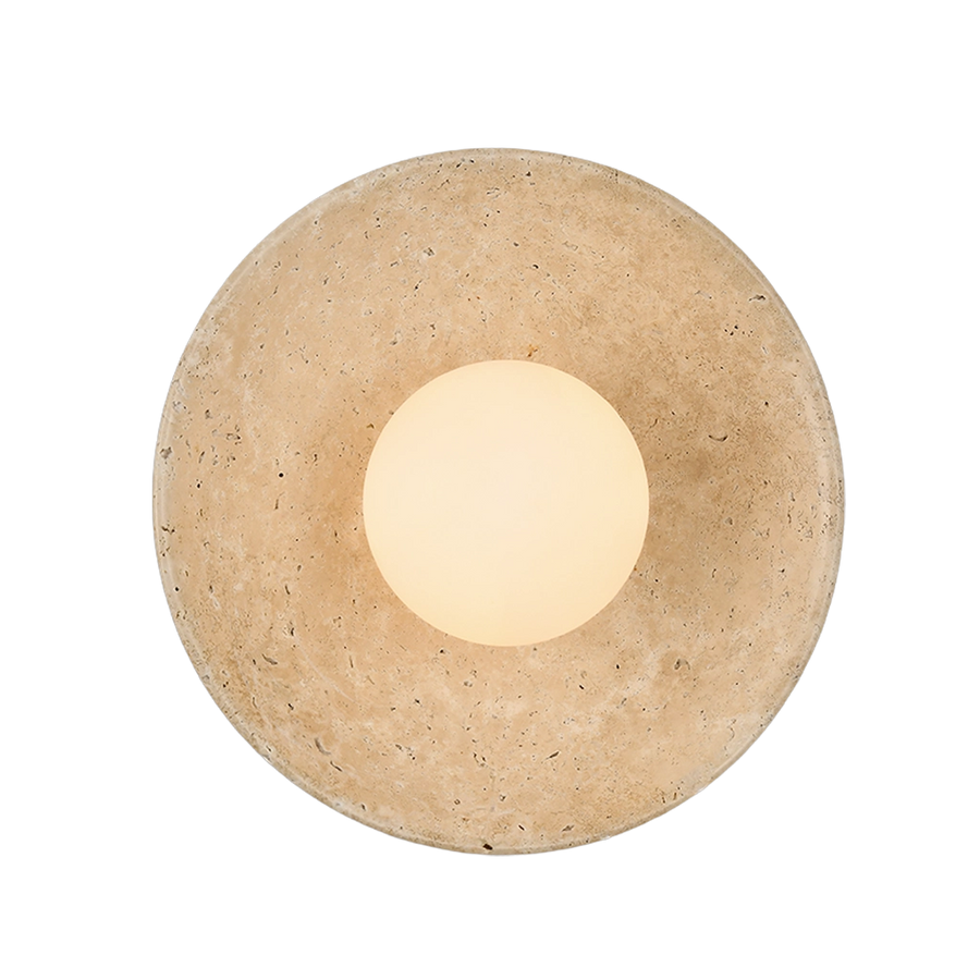 Travertine Arc Block Wall Lamp