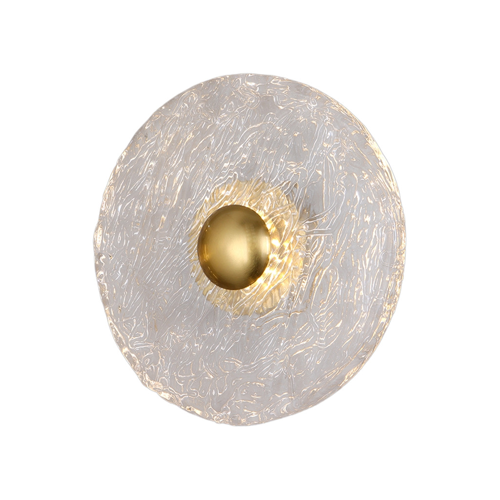 Gold Crest Glass Wall Lamp (F378/250/GD)