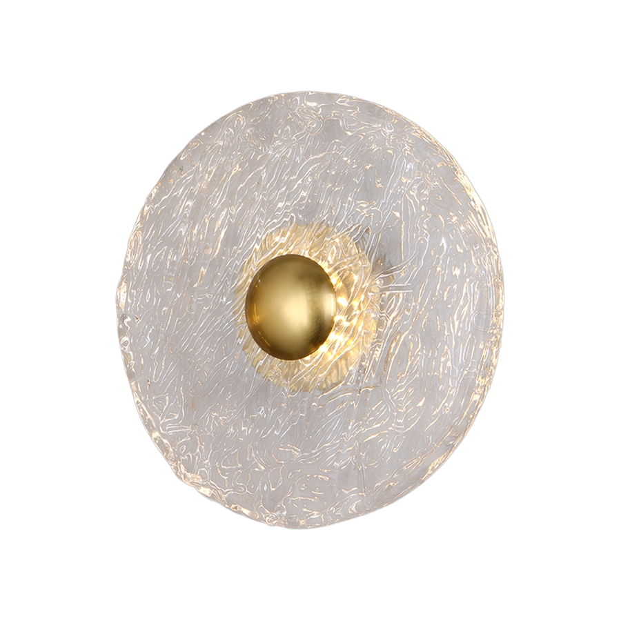 Gold Crest Glass Wall Lamp