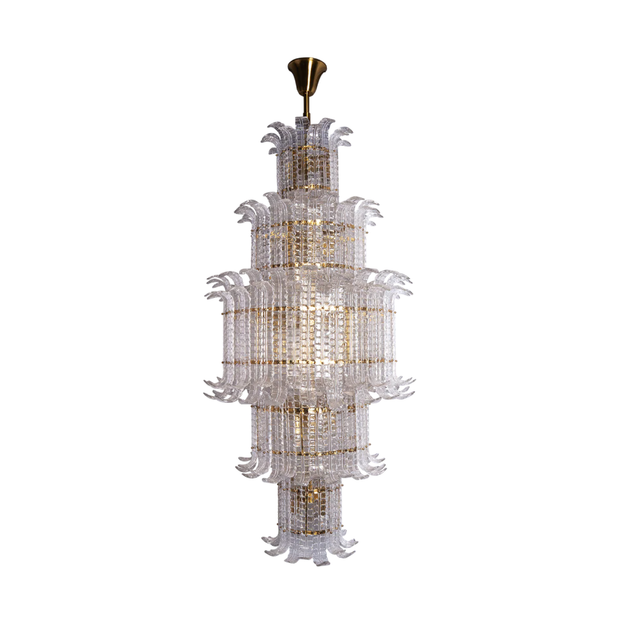 Glacial Flame – double-height chandelier