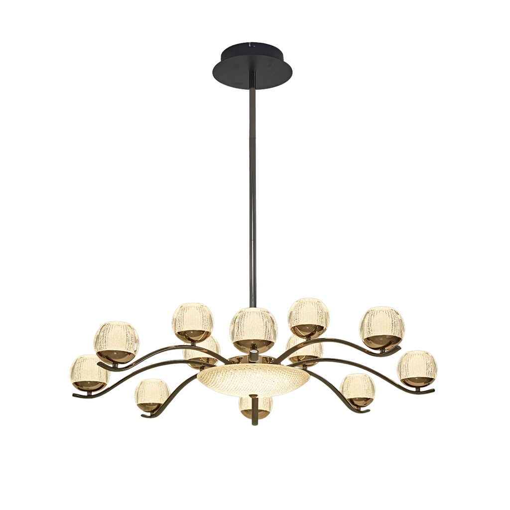 Obsidian Ringfall Chandelier (MD6521/8+4)