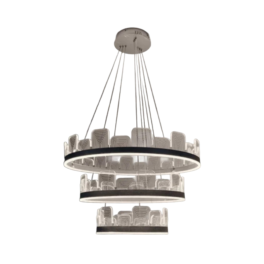 Culmination – contemporary acrylic LED chandelier