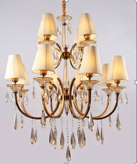 Antique crystal Chandelier by Gloss (D9317-8+4) - Ashoka Lites