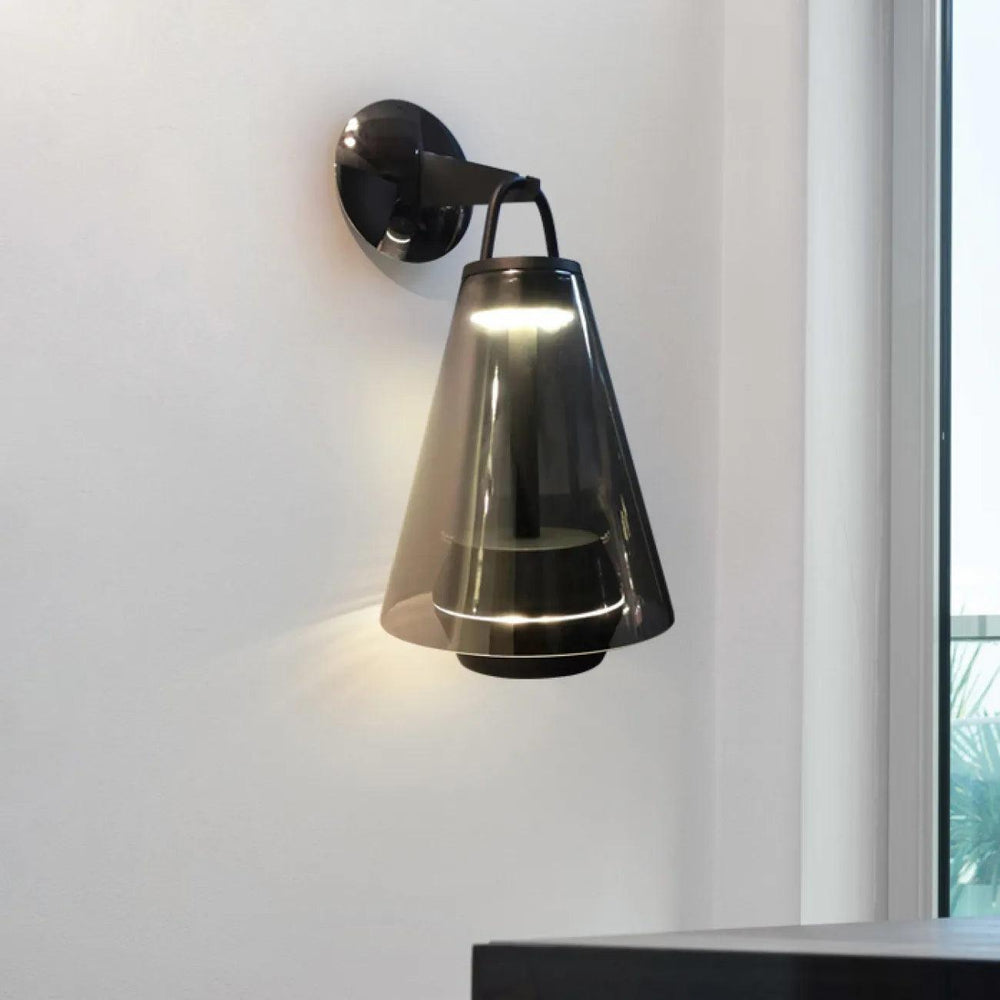 
                      
                        Black Glass LED Wall Light by Gloss (B5334) - Ashoka Lites
                      
                    