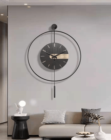 
                  
                    Black Round Wall Clock by Gloss(7739) - Ashoka Lites
                  
                