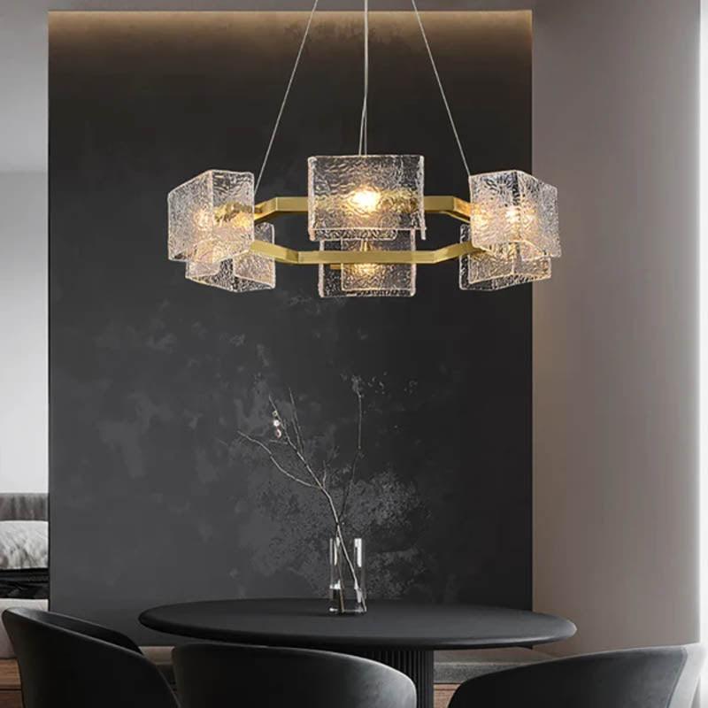 
                      
                        Metal Glass Round Chandelier by Gloss (0932/8) - Best Chandelier for Kitchen decor 
                      
                    