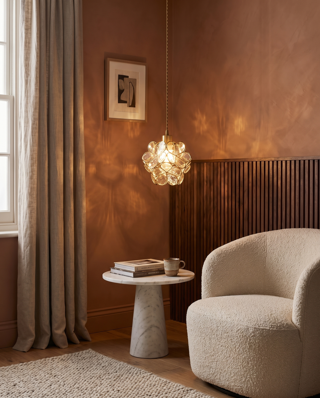 The Posy pendant in a room setting