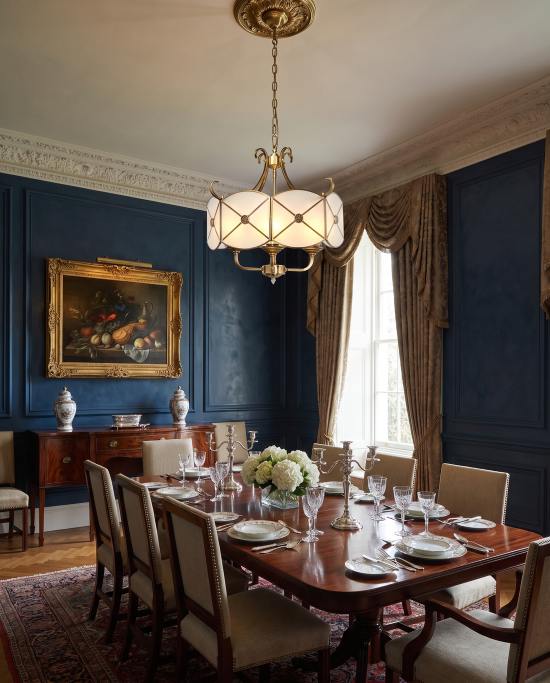The Pavilion drum pendant in a room setting
