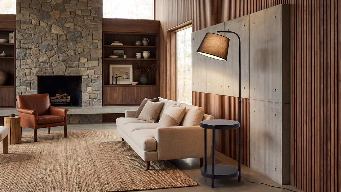 The Crook floor lamp in a room setting