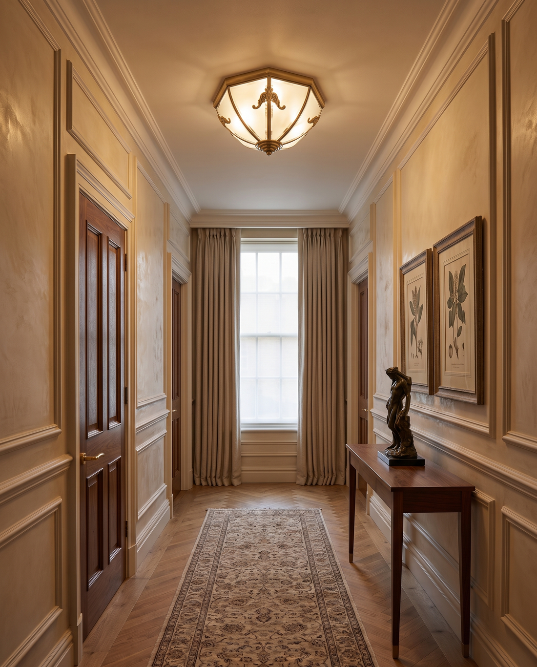 The Cartouche ceiling light in a room setting