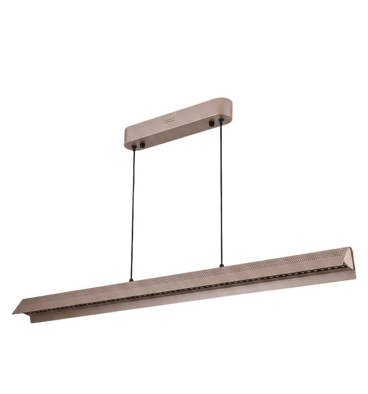 The Meridian slim gold spot LED linear pendant