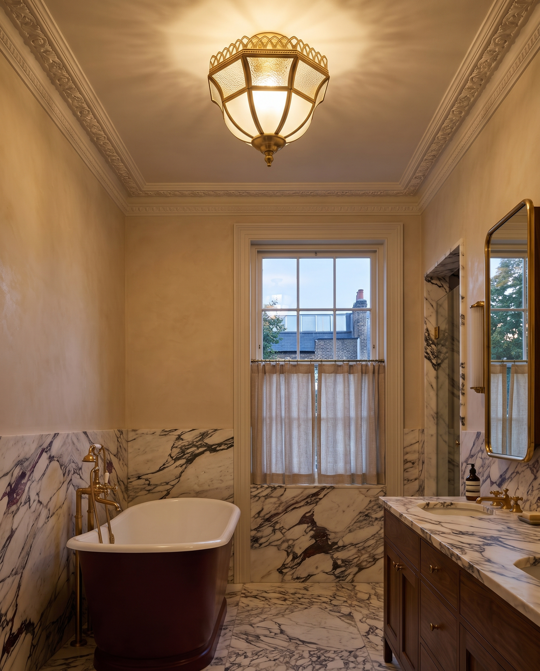 The Coronet ceiling light in a room setting