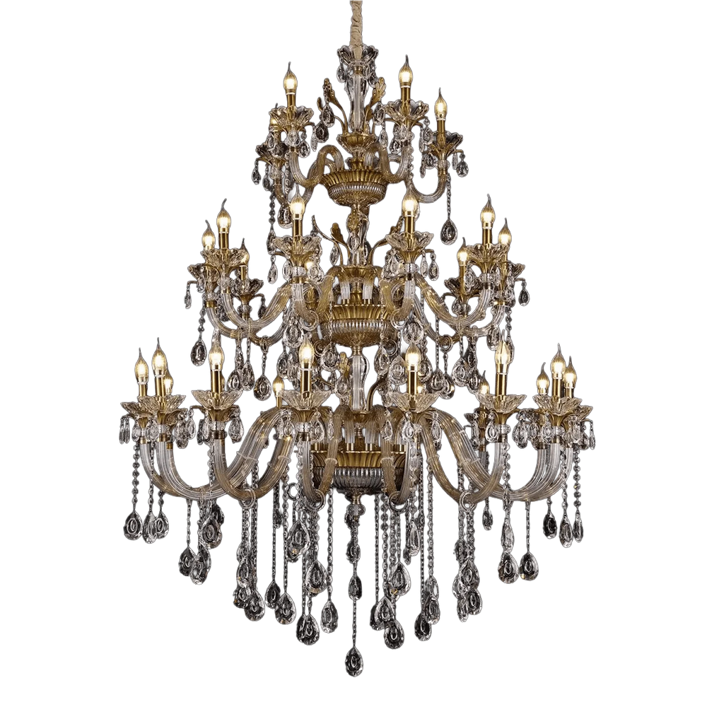 Golden Frost Antique Chandelier for living rooms and staircases by Lumeil