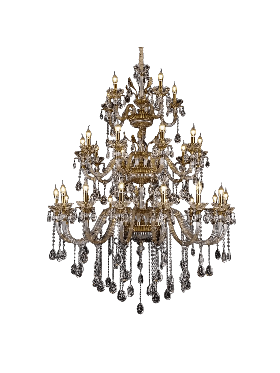 Golden Frost Antique Chandelier for living rooms and staircases by Lumeil