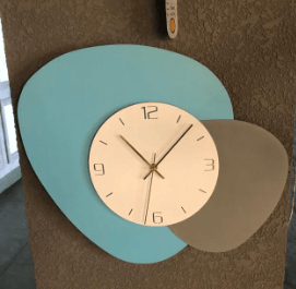 In Gray and Blue Colour Wall Clock by Gloss (7707) - Ashoka Lites