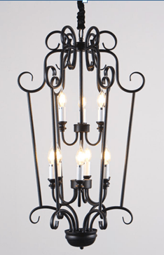 Metal Chandelier by Gloss (D33133-6+3) - Ashoka Lites