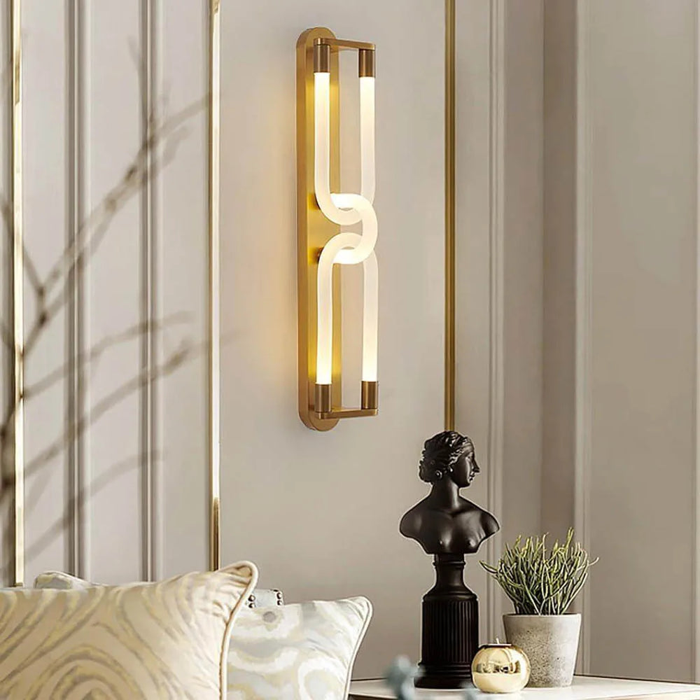 Twisty Golden Finish Indoor Wall Light (P3101-2)