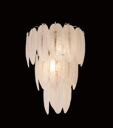 Premium White Glass Goose Feather Designer Wall Light by Gloss(AM5005-W) - Ashoka Lites