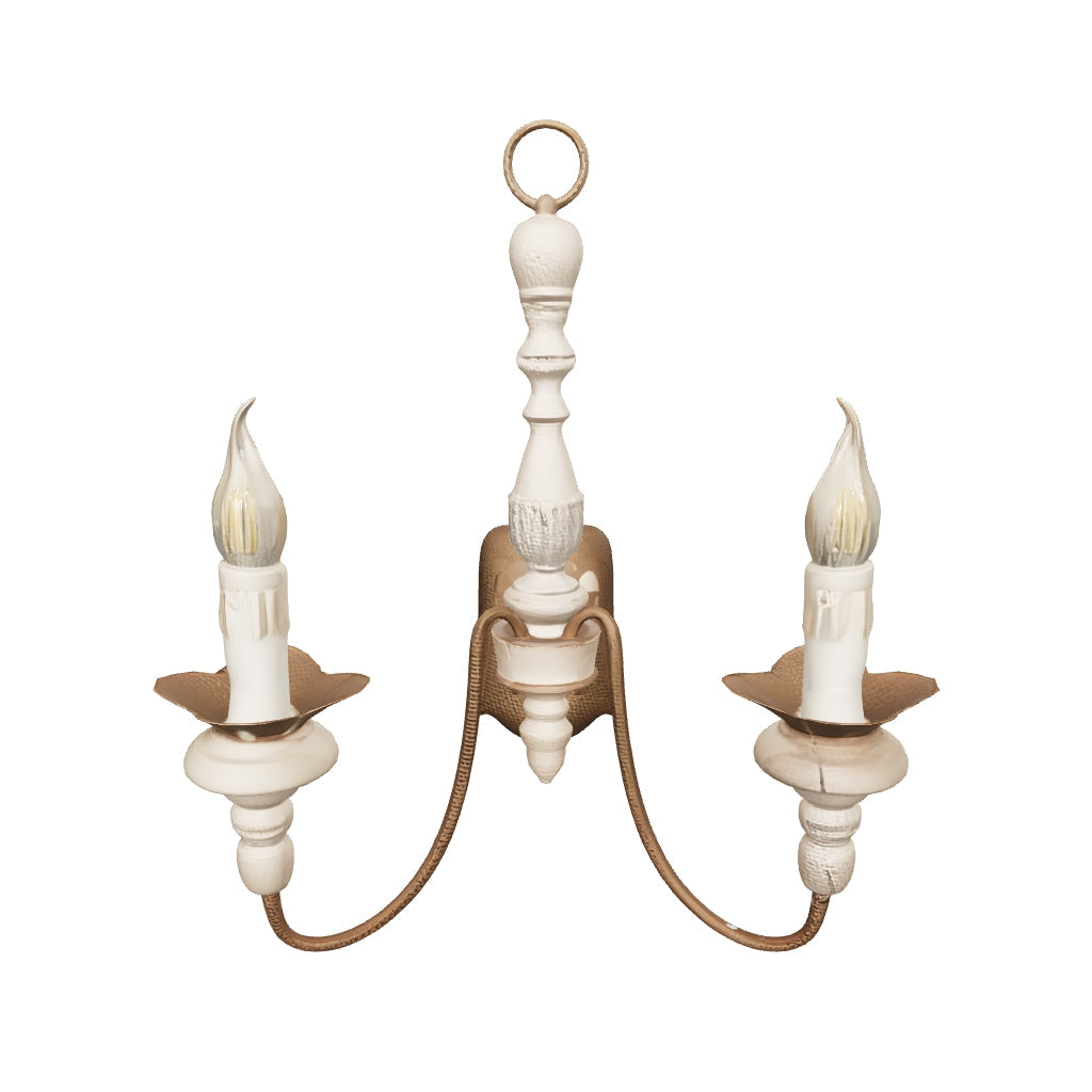 Candle Sconce Antique Wood Wall Light (9034/2)