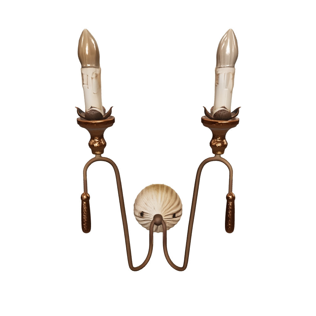 Rustic Charm Antique Wood Wall Light (9324/2)