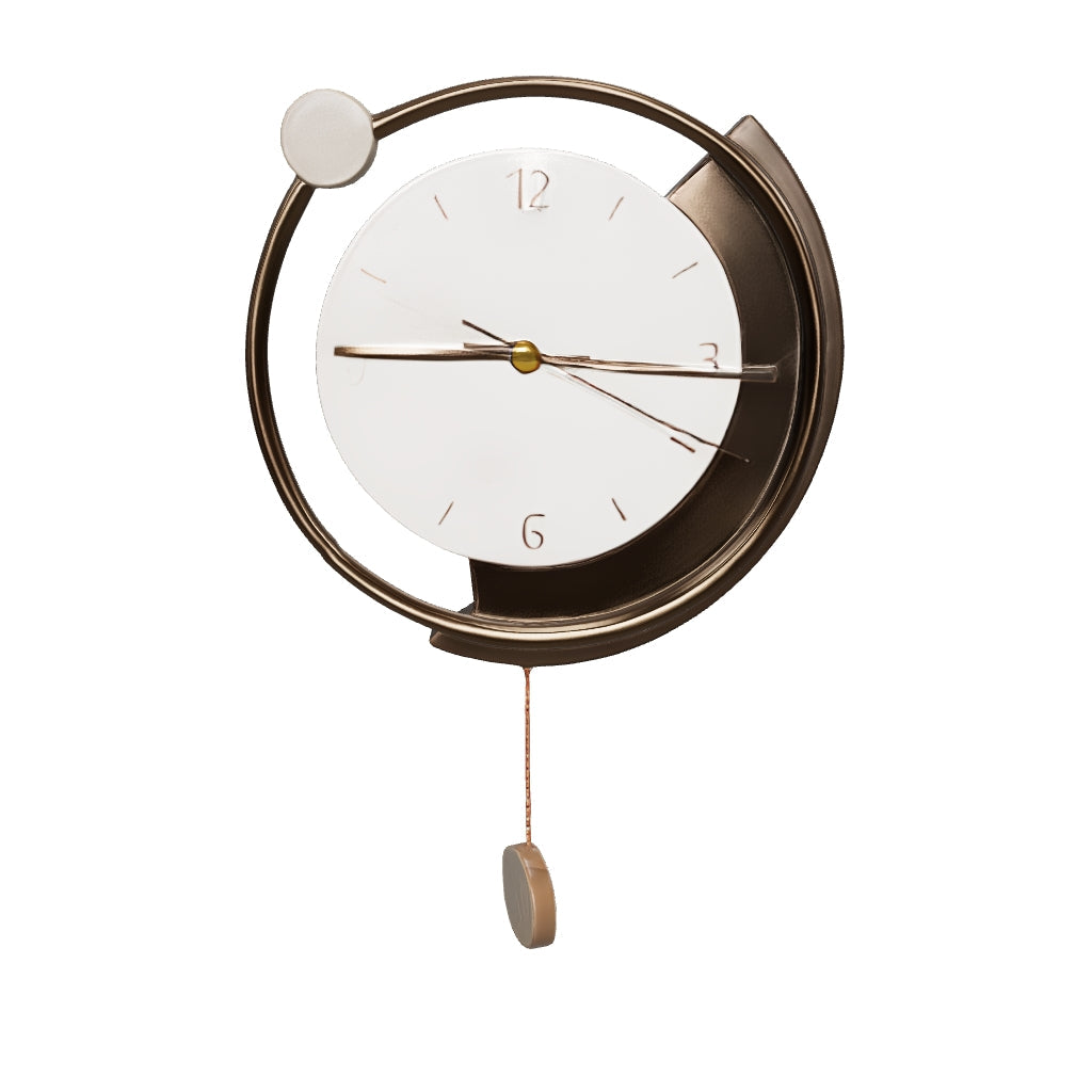 Monochrome Glow White and Black Wall Clock (2612)