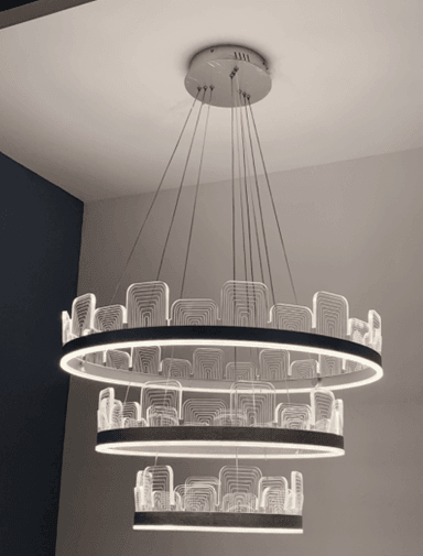 Round Chandelier by Gloss (A895-3) - Ashoka Lites