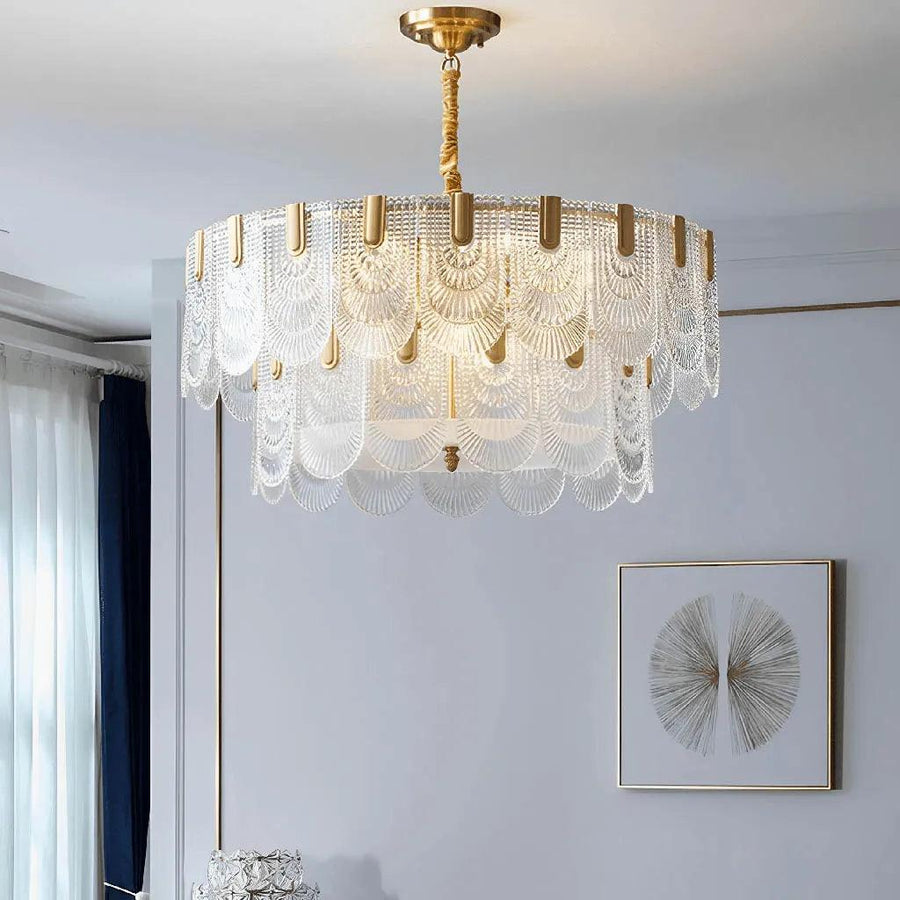 Crystal Draped Living Room Chandelier